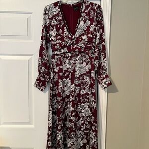 Floral Burgundy Midi/Maxi Dress